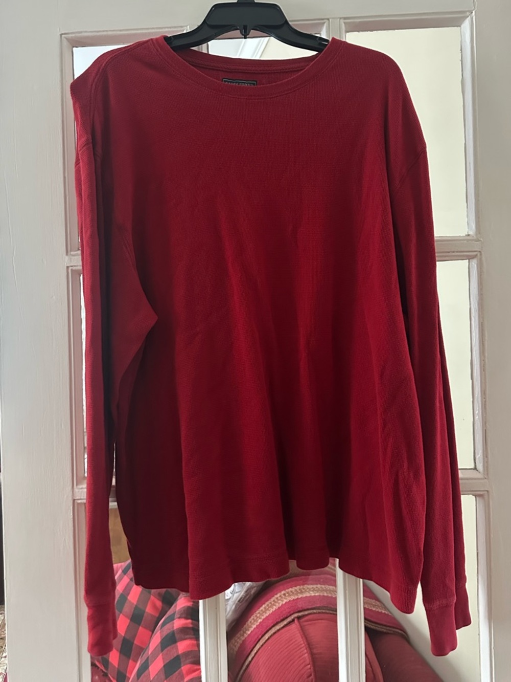 Saddlebred Men's Long-Sleeve Crewneck Shirt - Deep Red